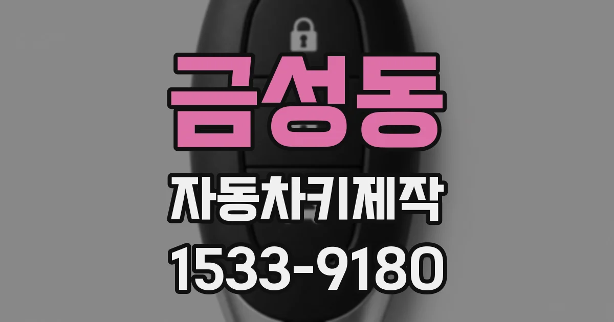금성동 자동차키제작