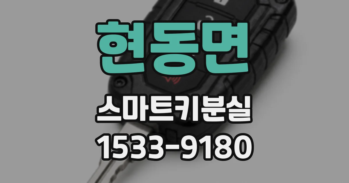 현동면 스마트키분실