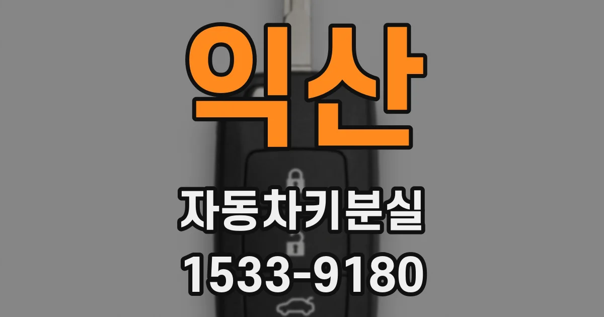 익산 자동차키분실