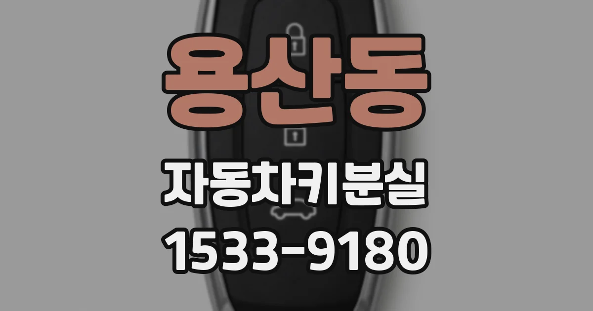 용산동 자동차키분실