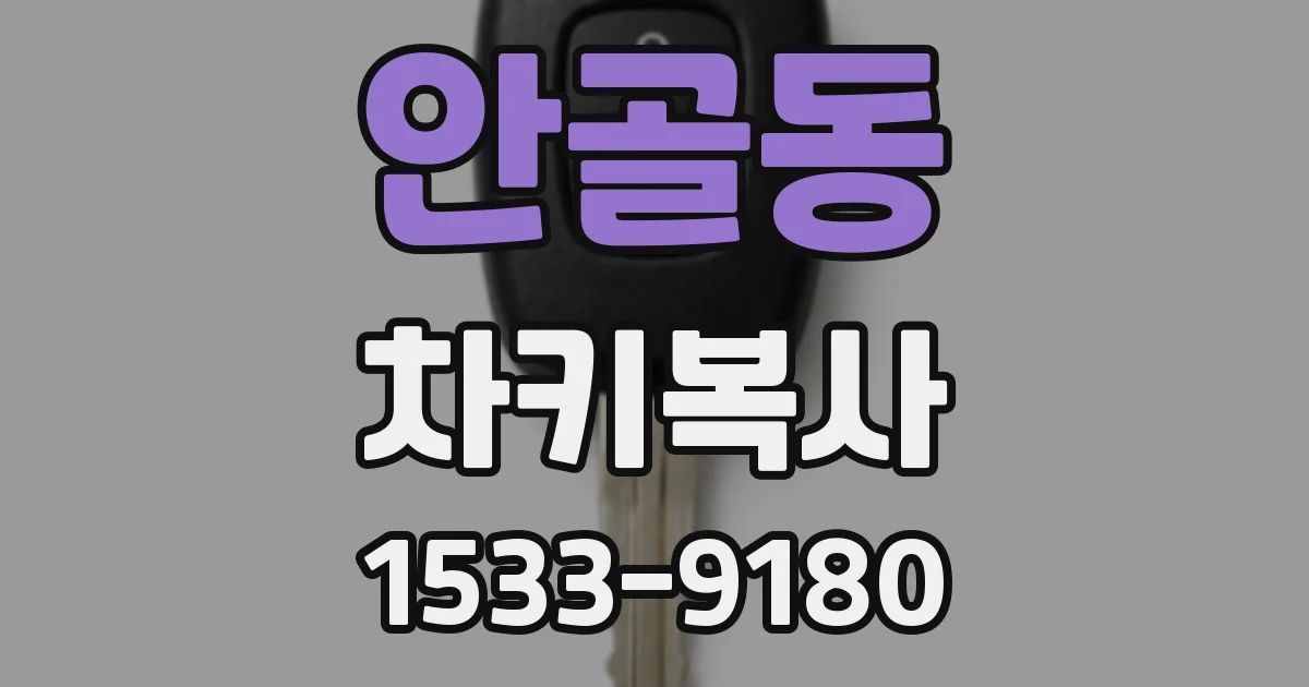 안골동 차키복사