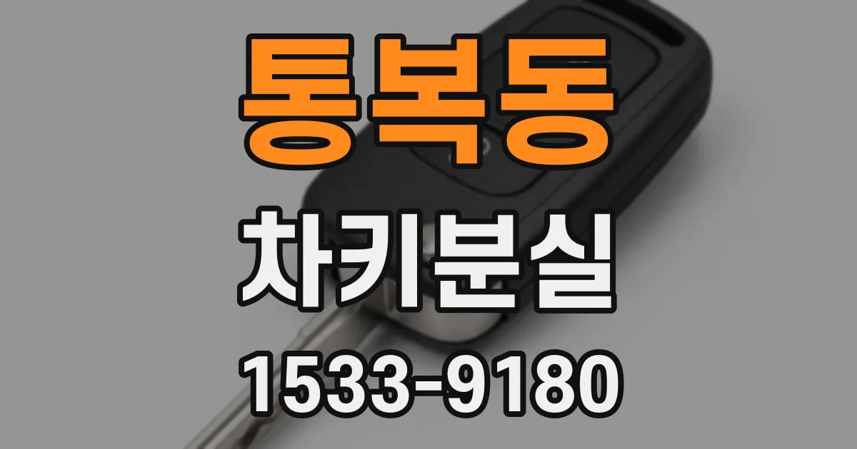 통복동 차키분실