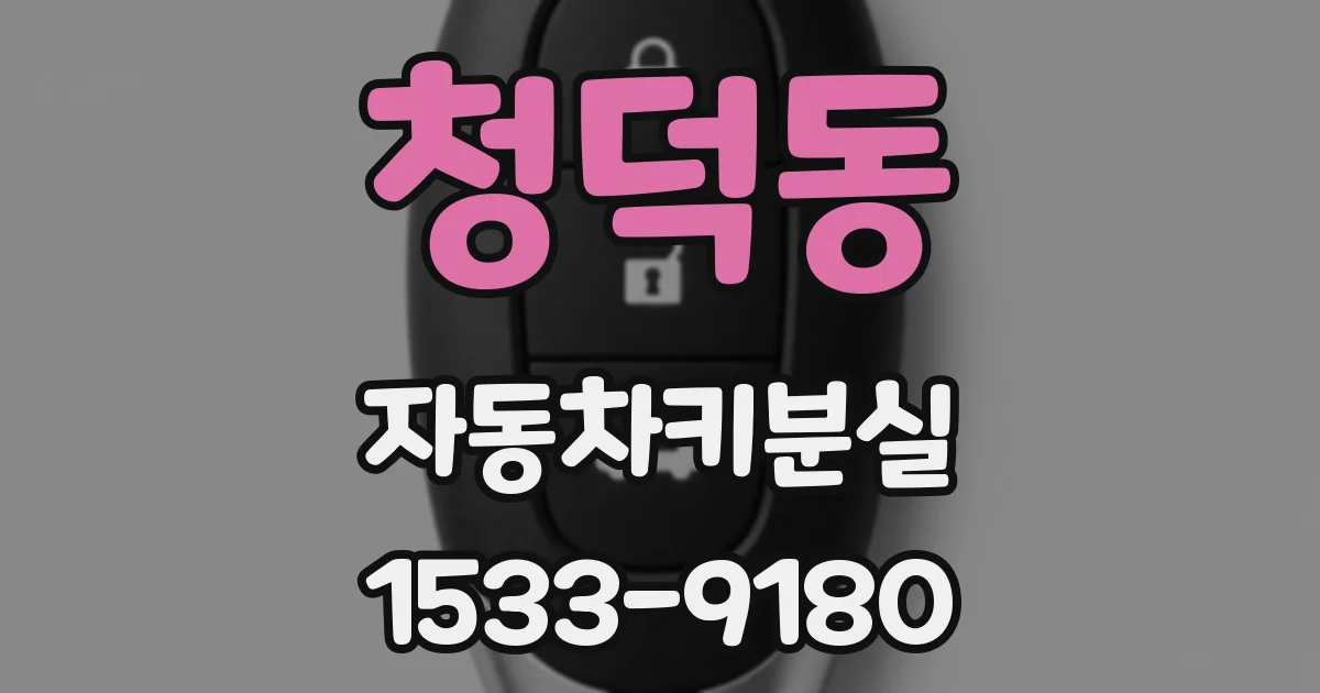 청덕동 자동차키분실