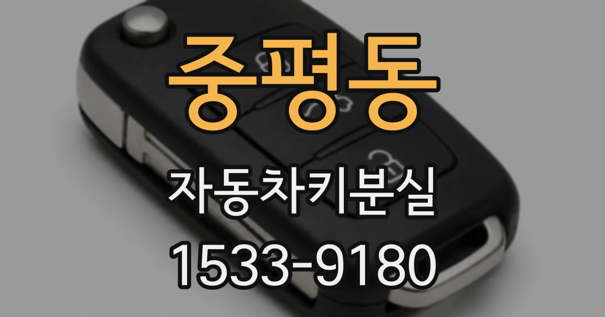중평동 자동차키분실