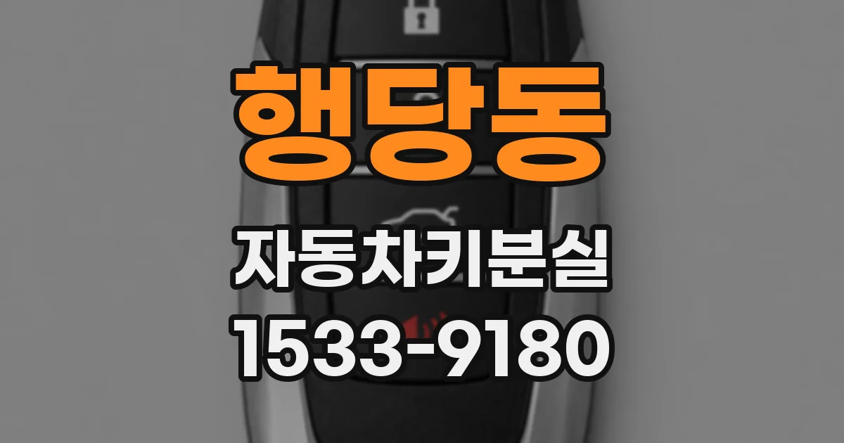 행당동 자동차키분실