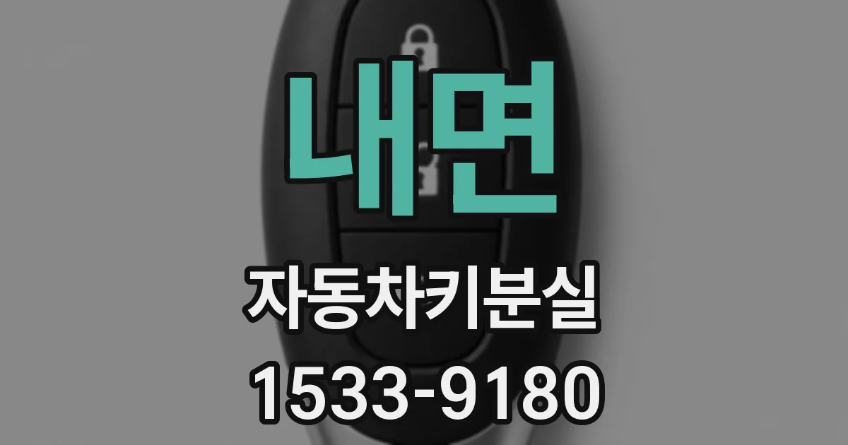 내면 자동차키분실