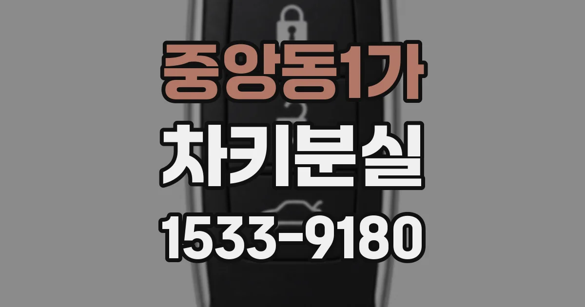 중앙동1가 차키분실