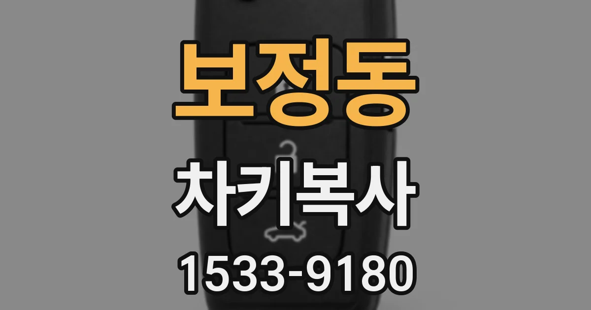 보정동 차키복사