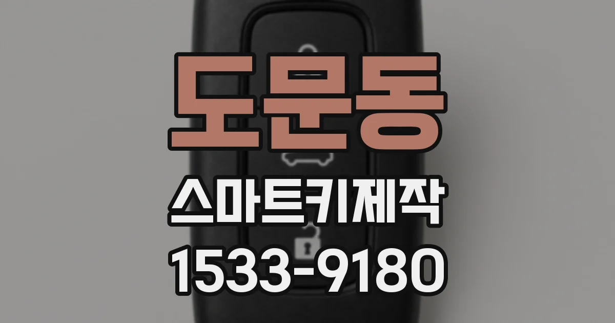 도문동 스마트키제작