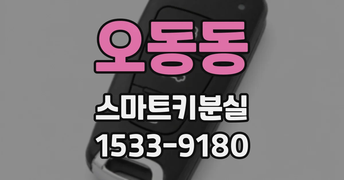 오동동 스마트키분실
