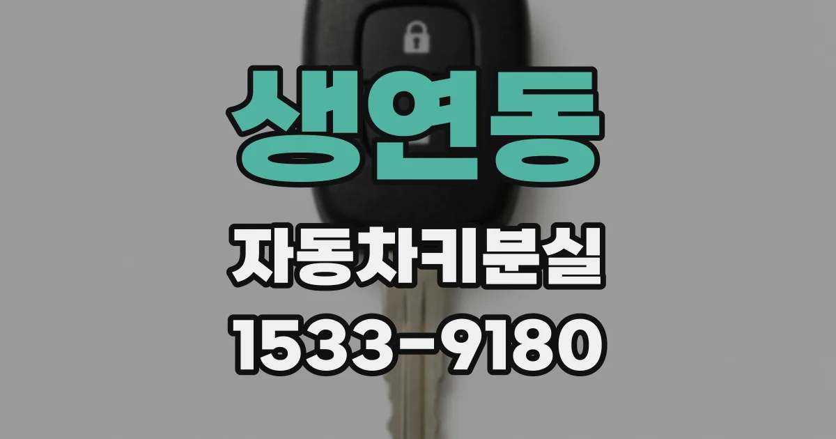 생연동 자동차키분실