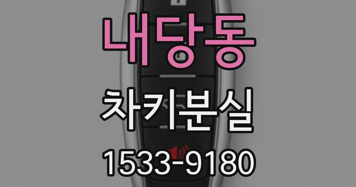 내당동 차키분실