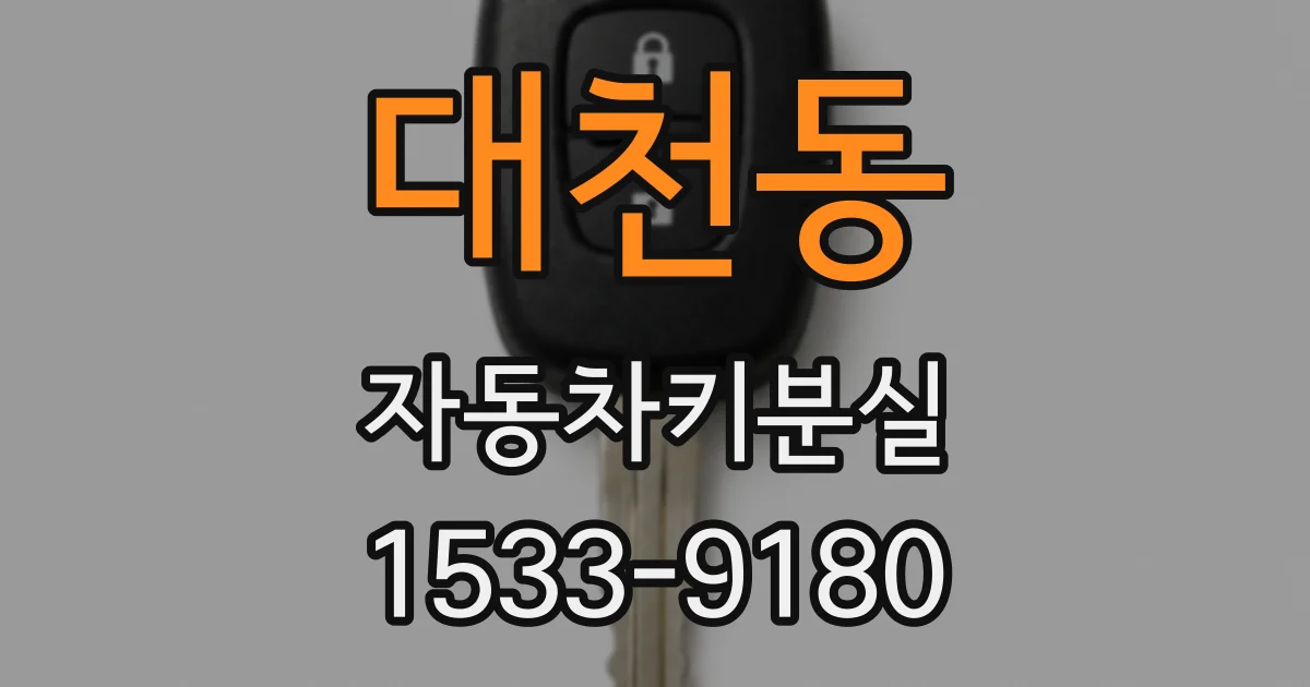 대천동 자동차키분실