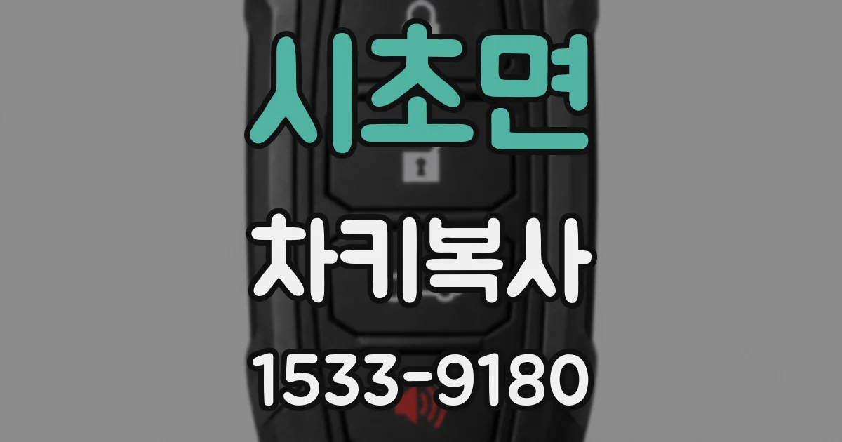 시초면 차키복사