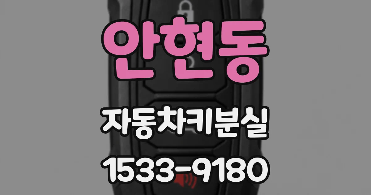 안현동 자동차키분실