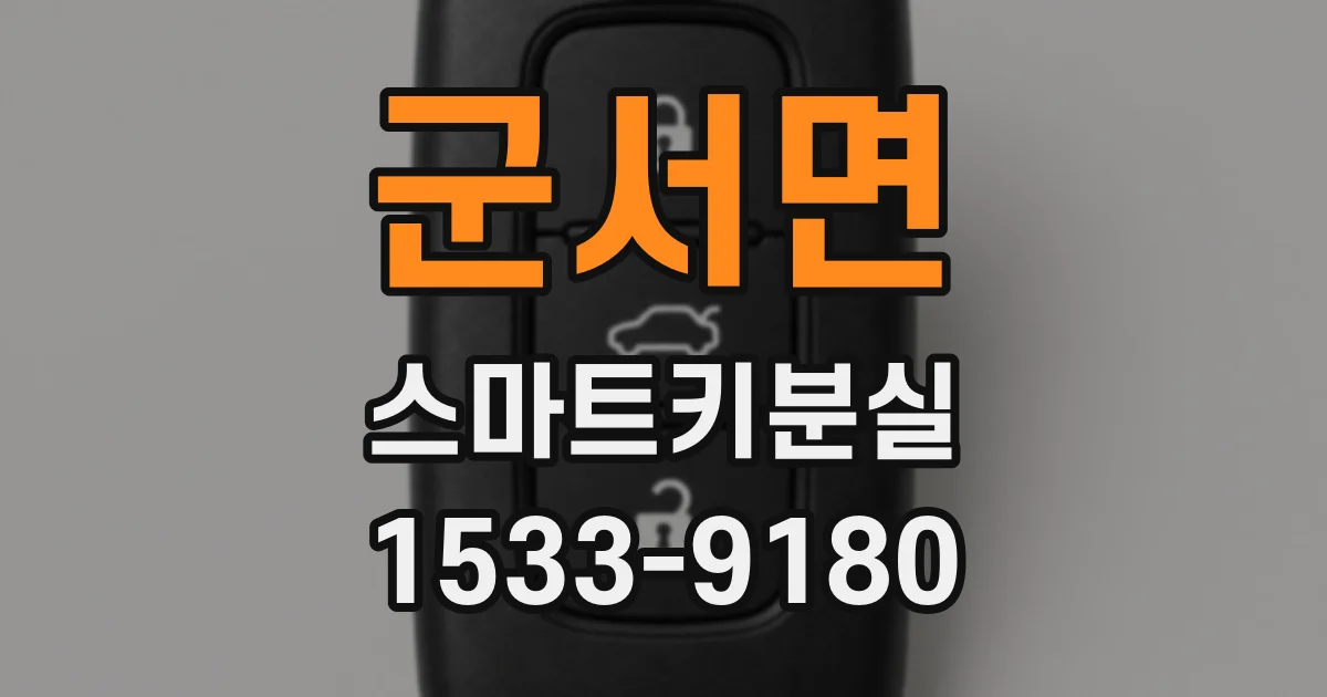 군서면 스마트키분실