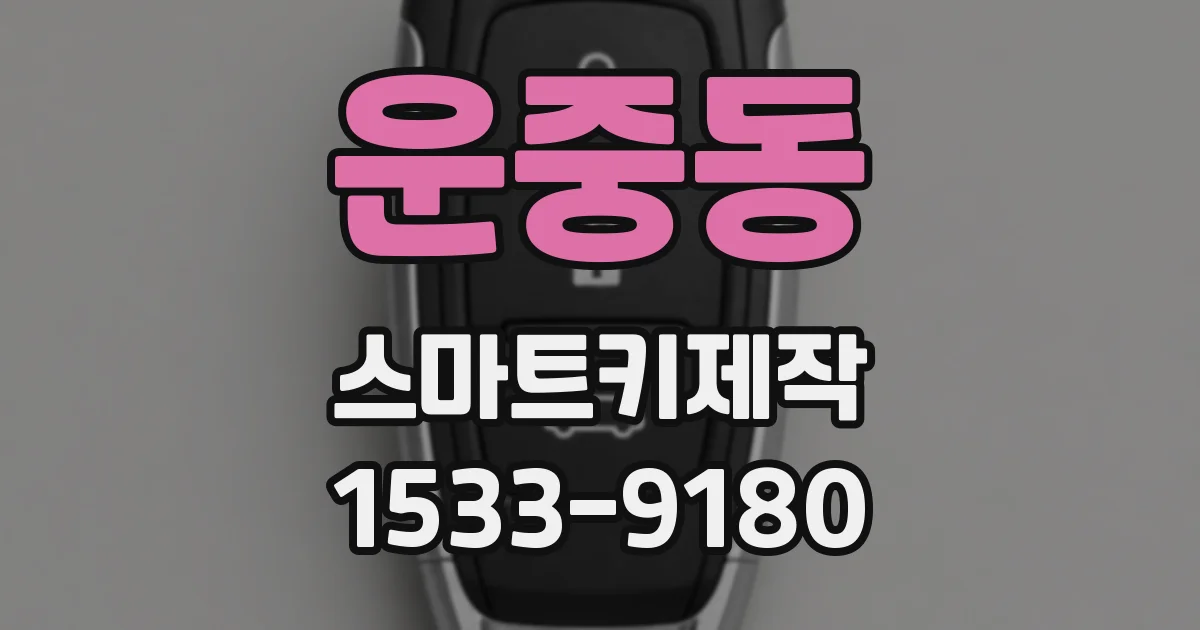 운중동 스마트키제작
