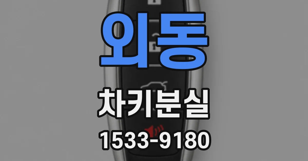 외동 차키분실