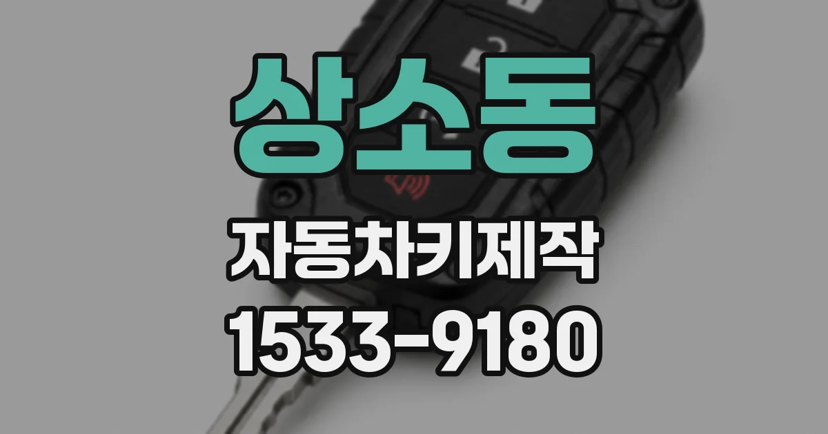 상소동 자동차키제작