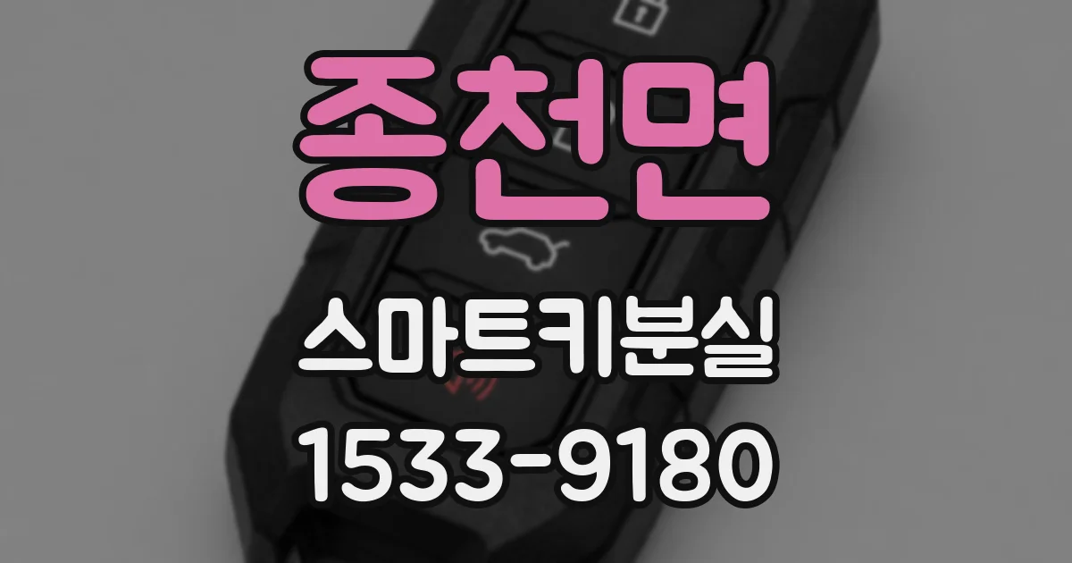 종천면 스마트키분실