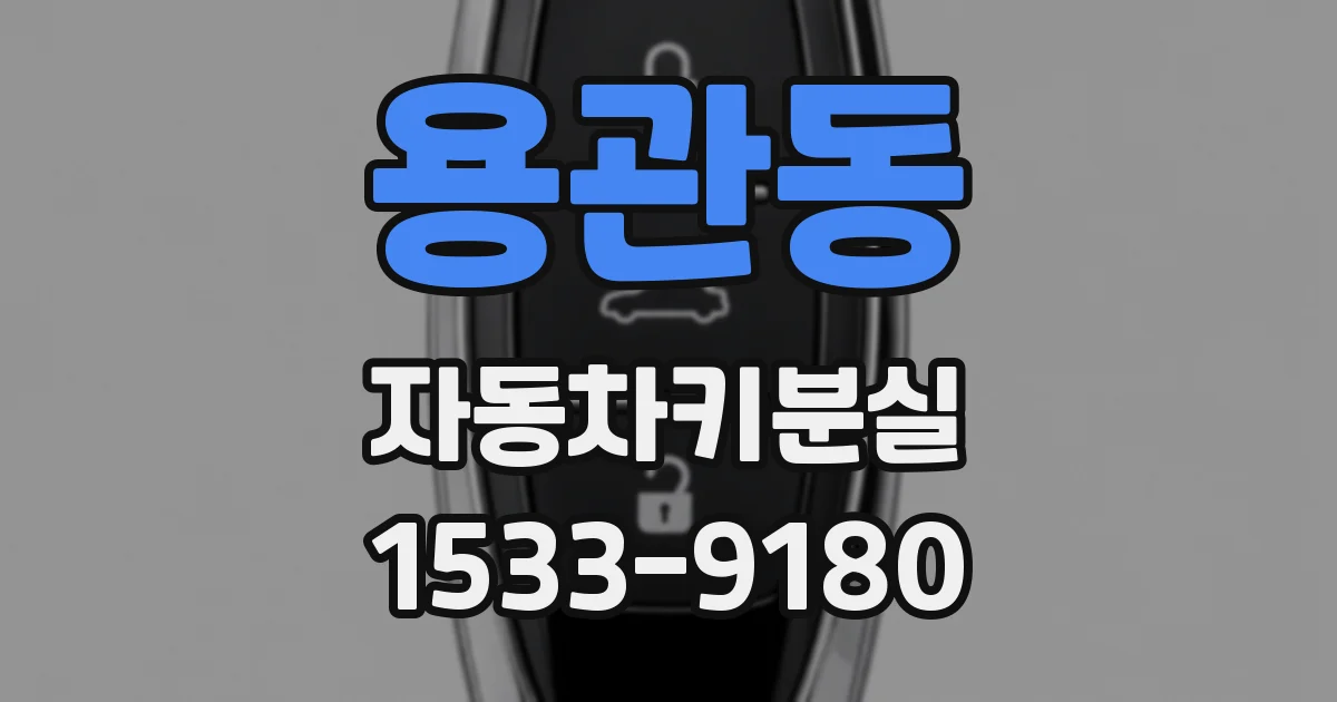 용관동 자동차키분실