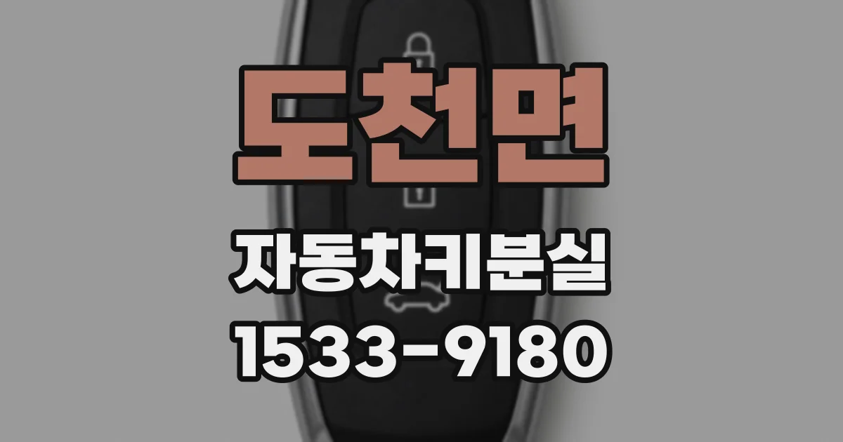 도천면 자동차키분실