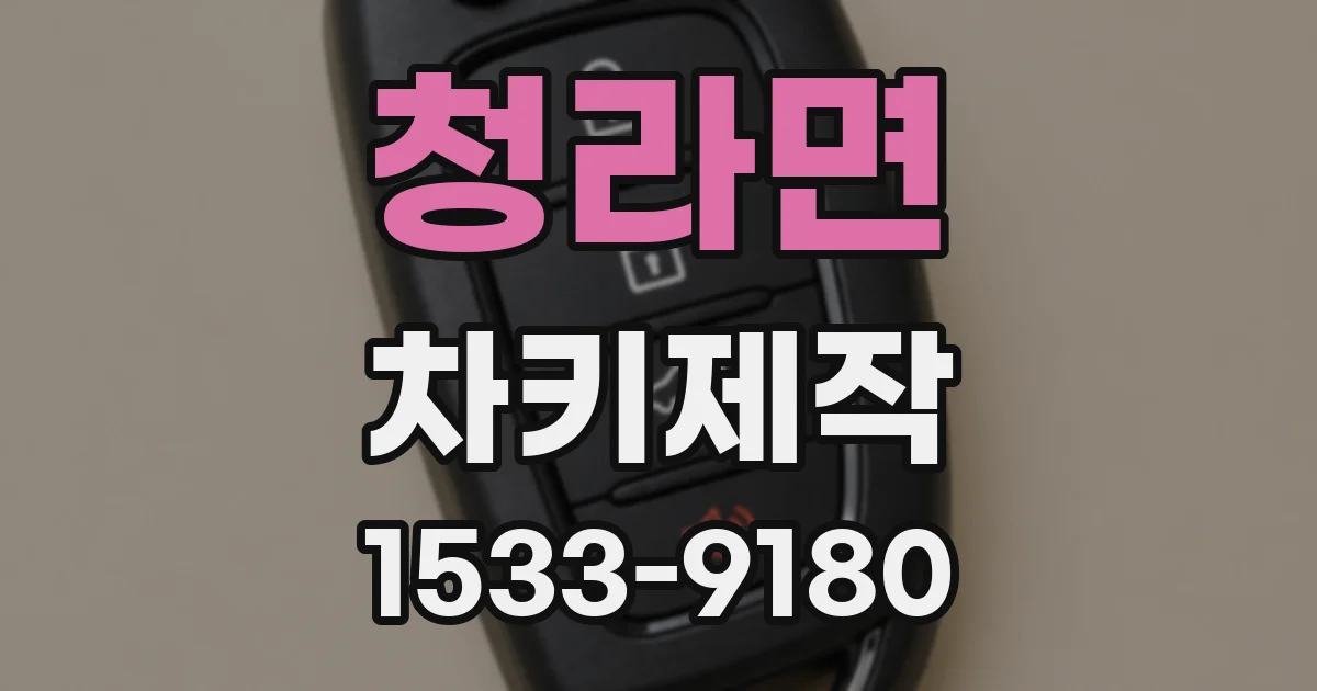 청라면 차키제작