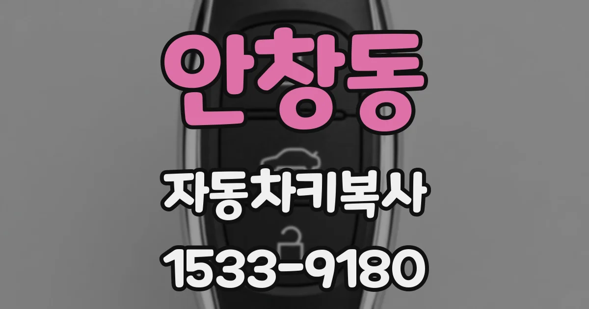 안창동 자동차키복사