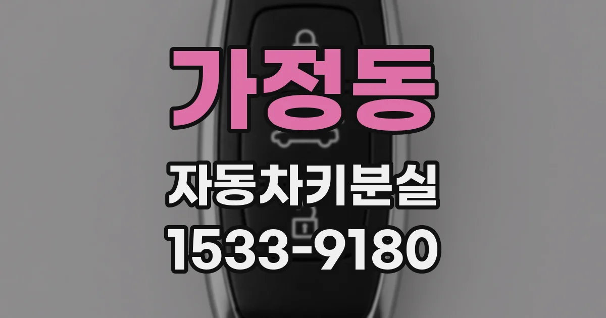 가정동 자동차키분실