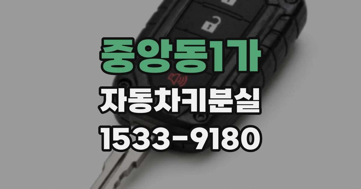 중앙동1가 자동차키분실