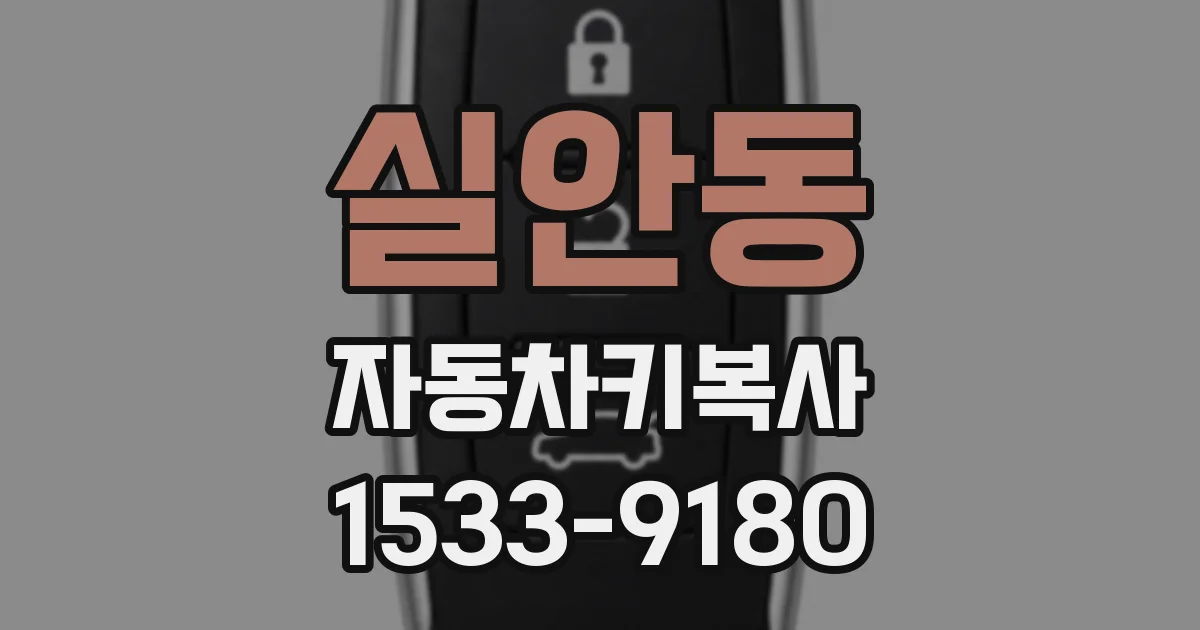 실안동 자동차키복사