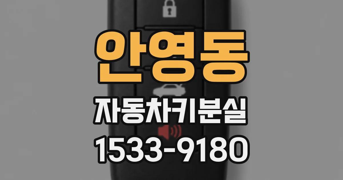 안영동 자동차키분실