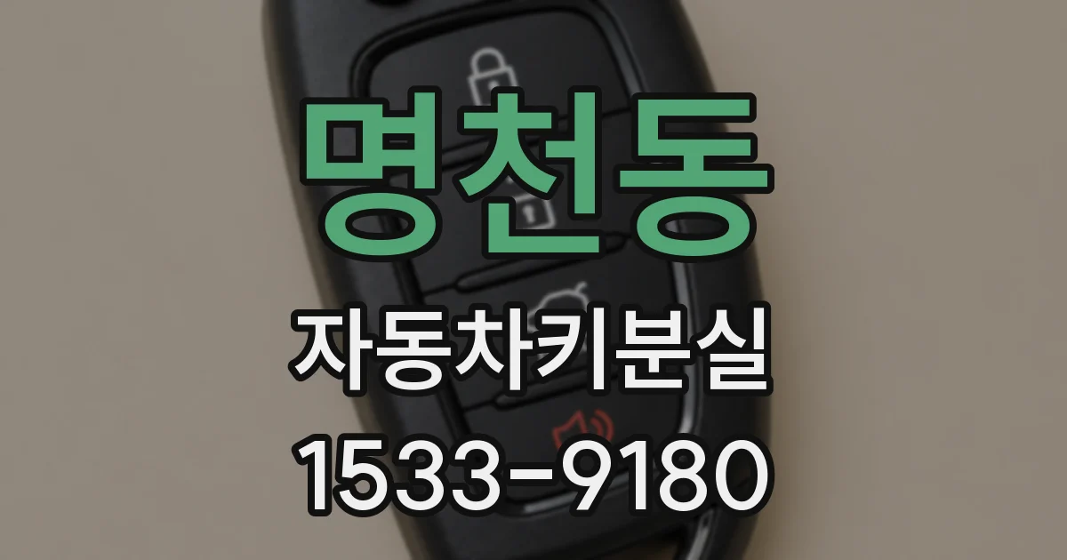 명천동 자동차키분실