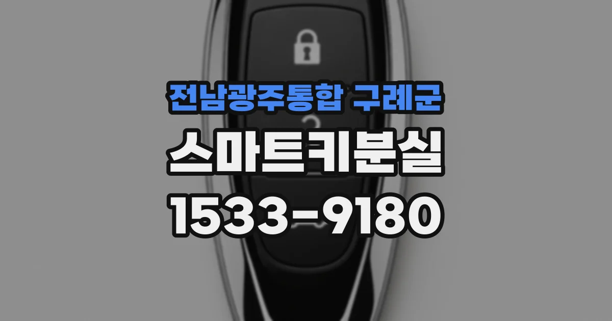 전남광주통합 구례군 스마트키분실