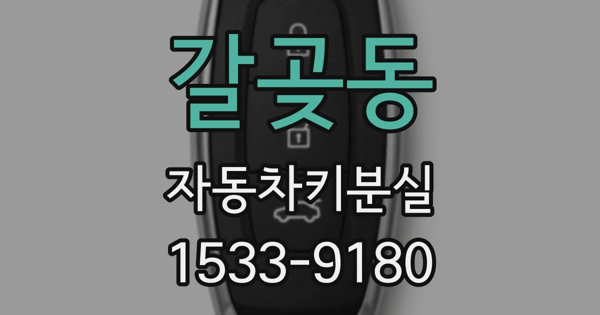 갈곶동 자동차키분실