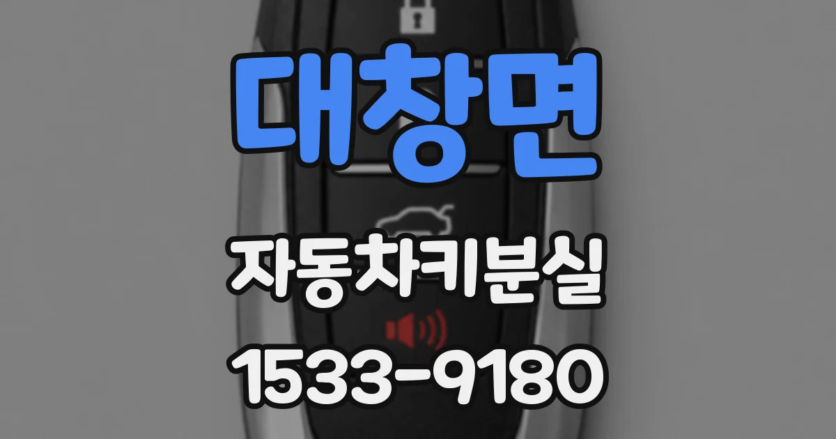 대창면 자동차키분실