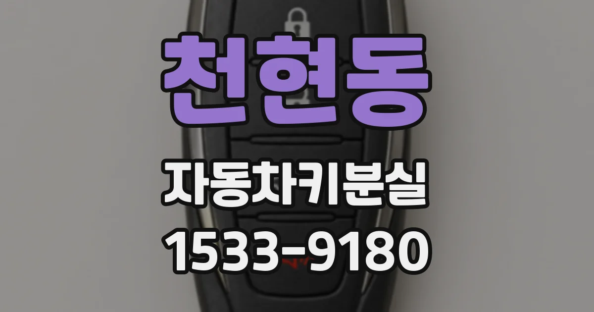 천현동 자동차키분실