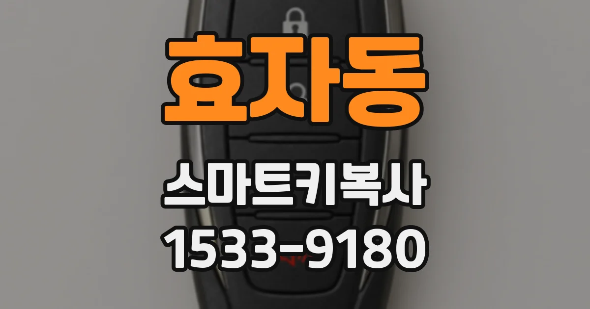 효자동 스마트키복사