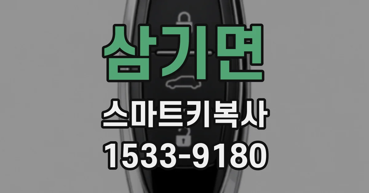 삼기면 스마트키복사