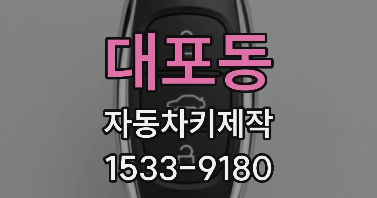 대포동 자동차키제작