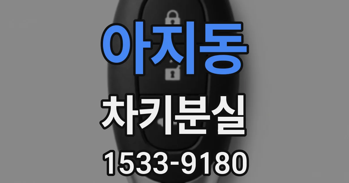 아지동 차키분실