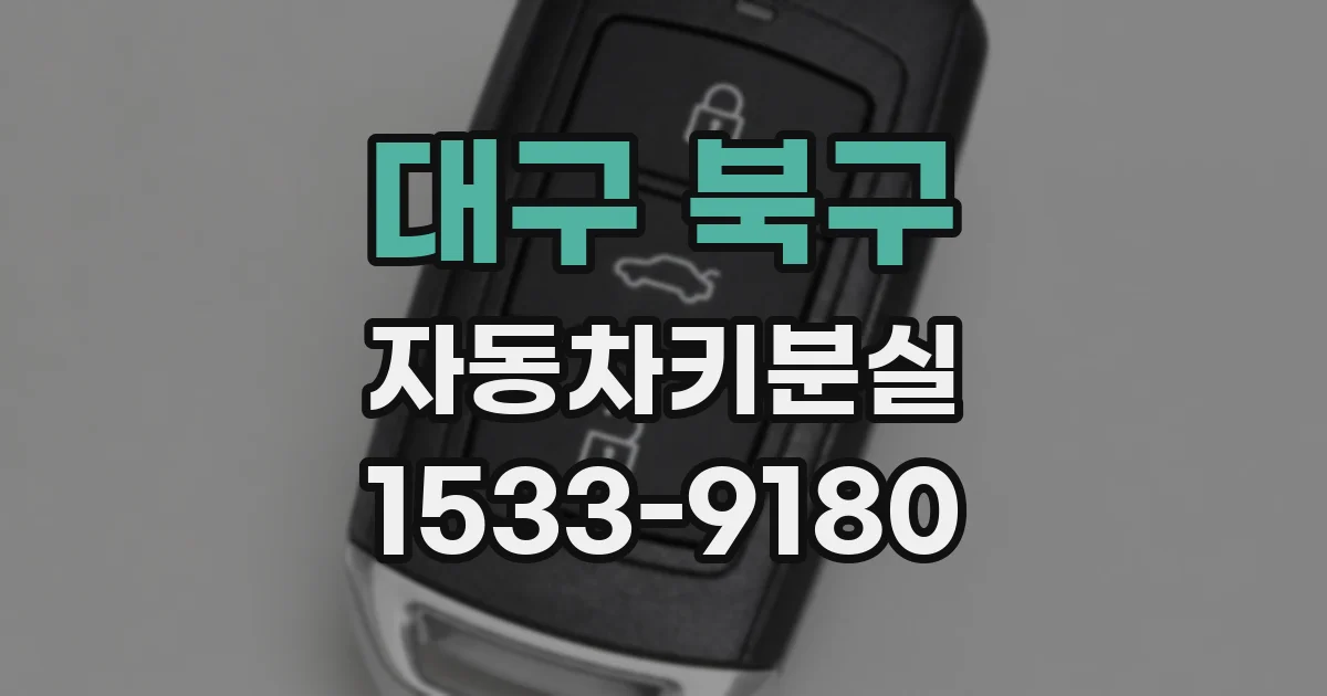 대구 북구 자동차키분실
