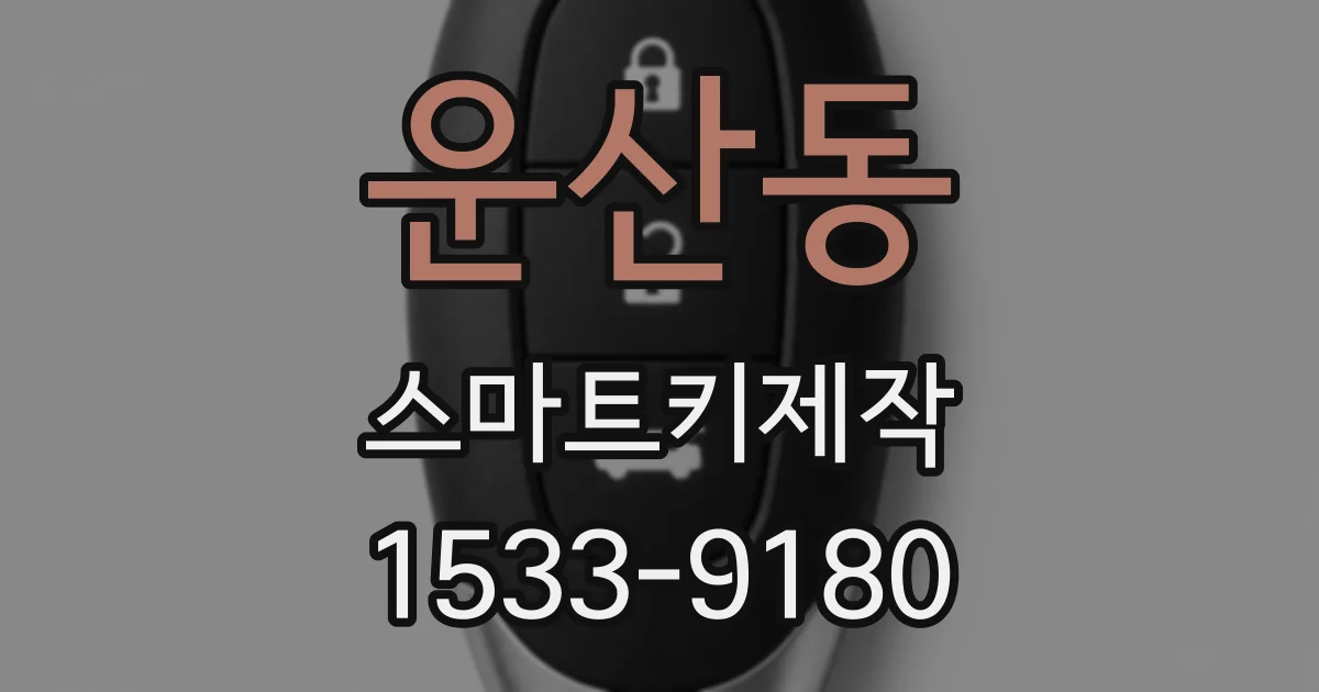 운산동 스마트키제작