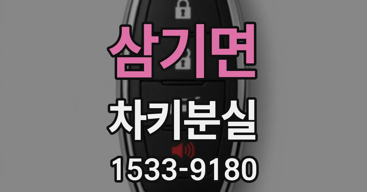 삼기면 차키분실