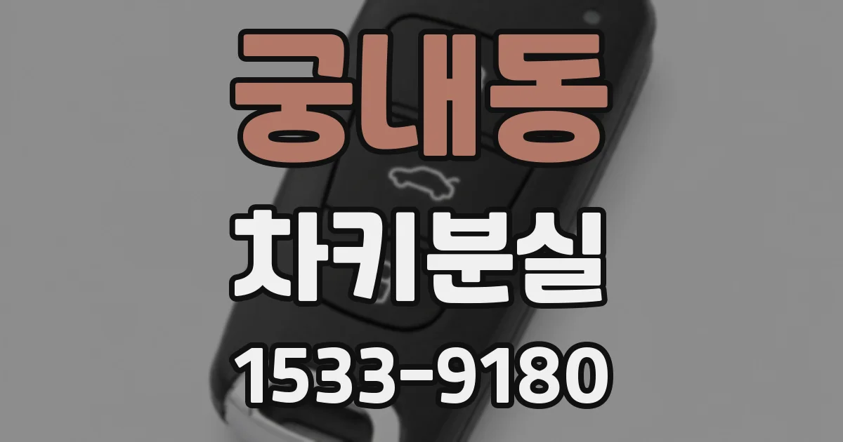 궁내동 차키분실
