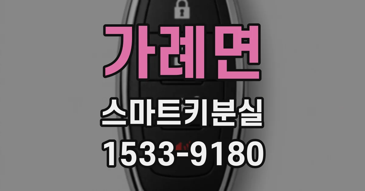 가례면 스마트키분실