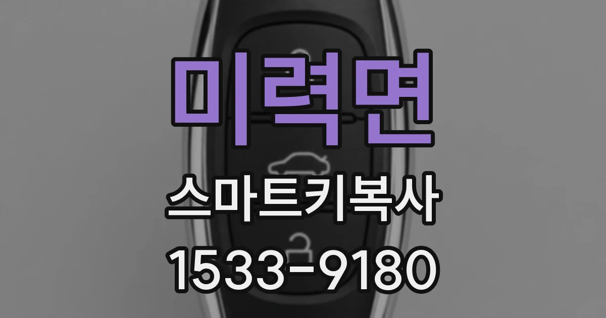 미력면 스마트키복사