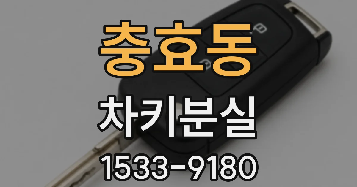 충효동 차키분실