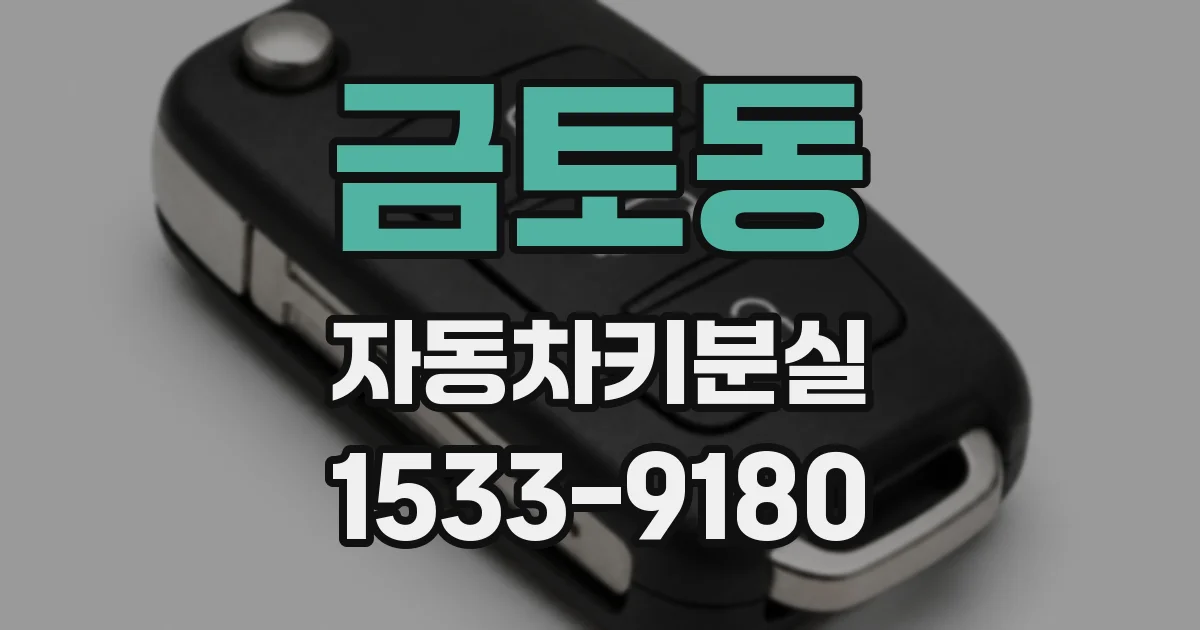 금토동 자동차키분실