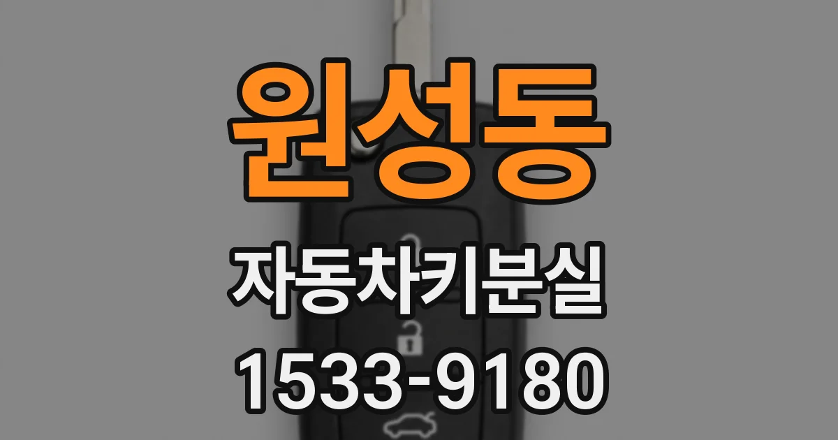 원성동 자동차키분실